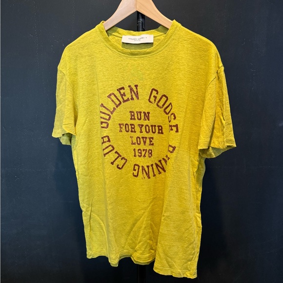 Golden Goose Running Club linen oversized  tshirt M size small - Picture 1 of 6